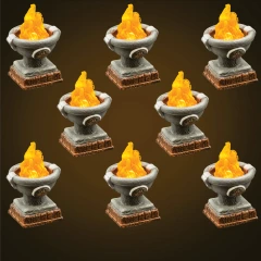 LED Lighted Braziers (Painted)